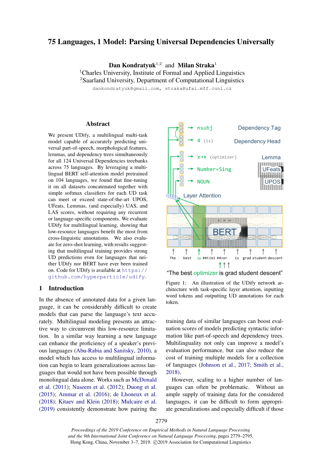 Parsing Universal Dependencies Universally