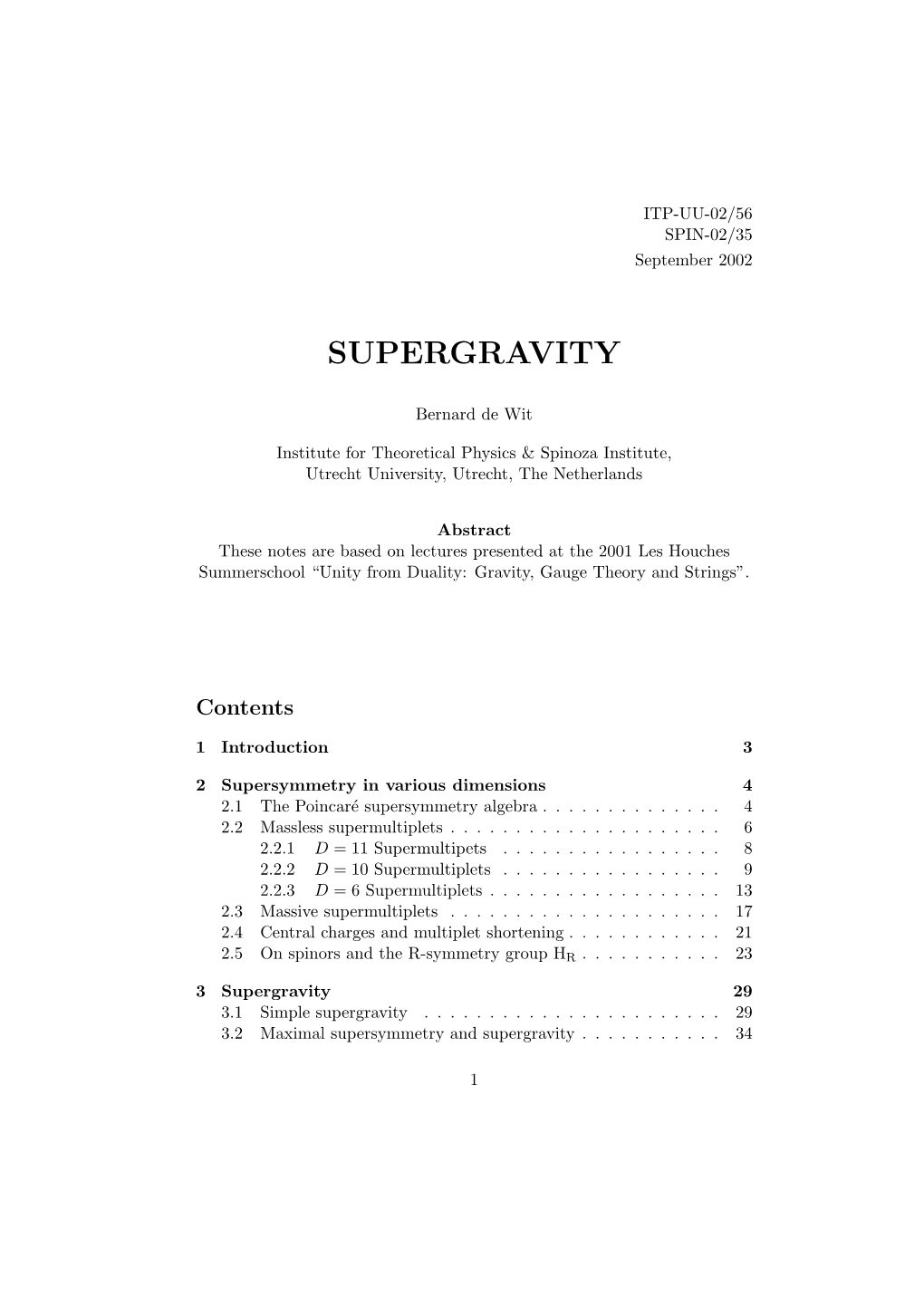 Supergravity