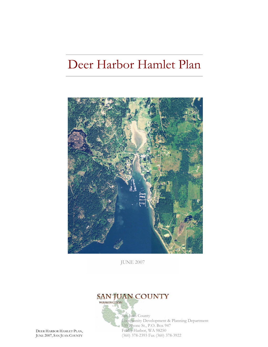 Deer Harbor Hamlet Plan