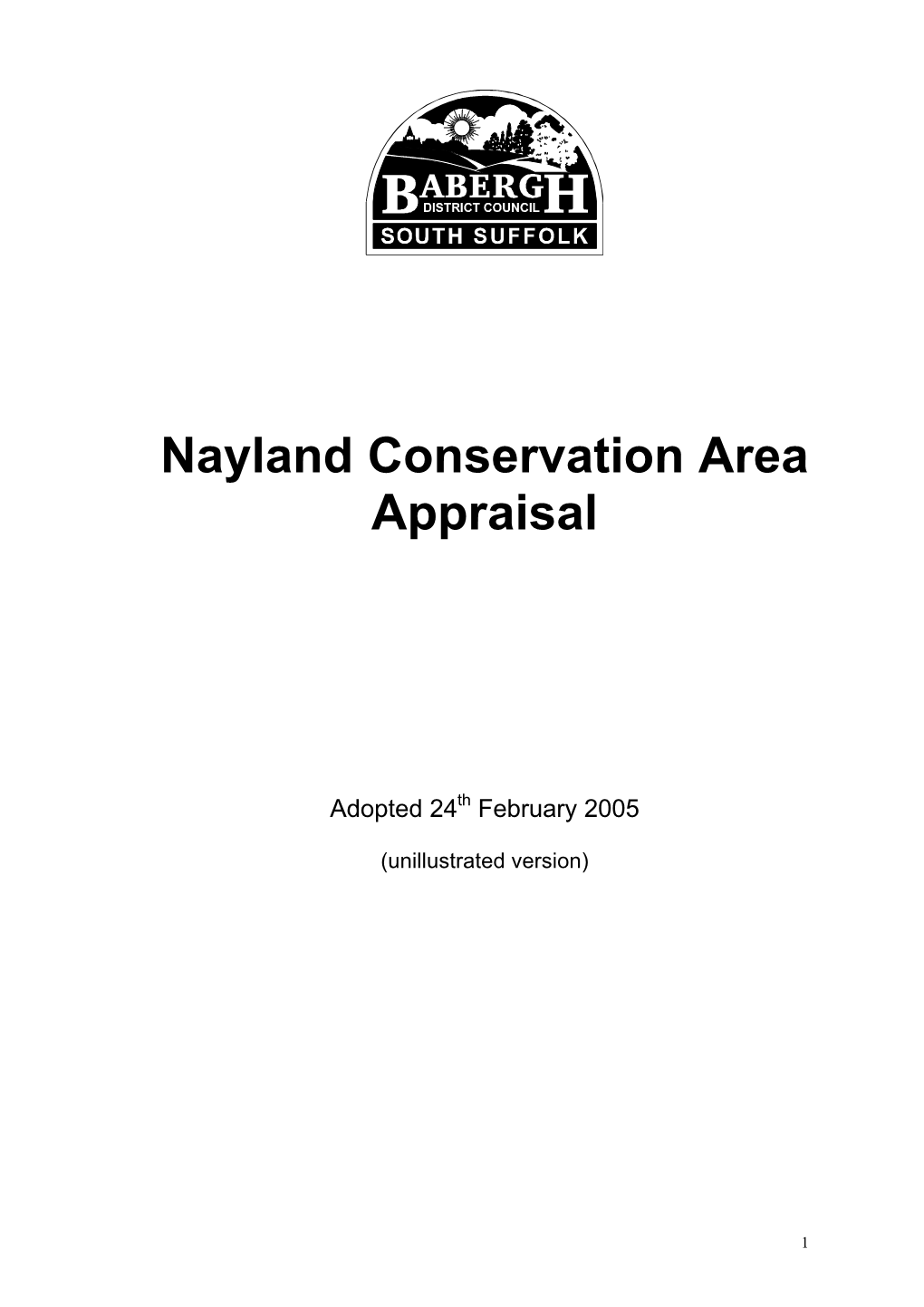 Nayland Conservation Area Appraisal