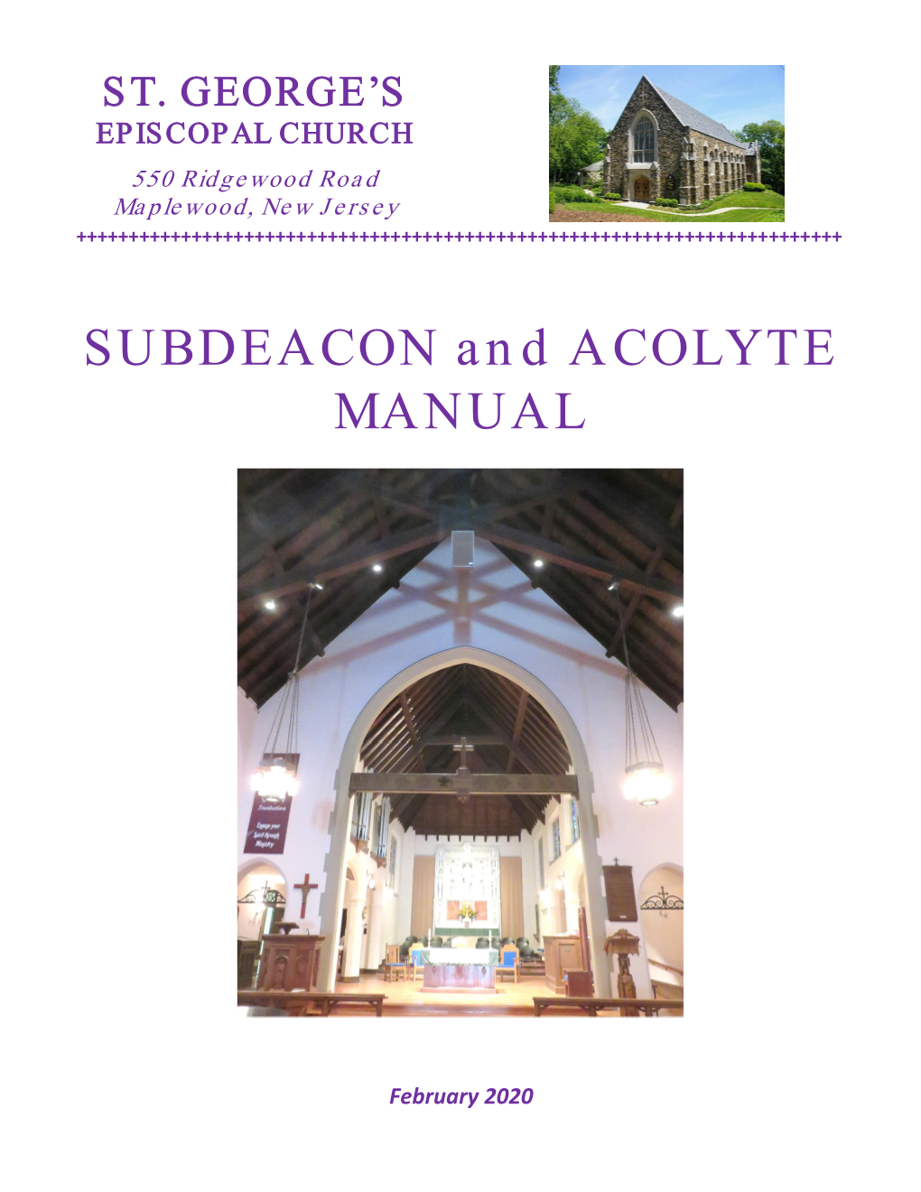 Acolyte and Subdeacon Manual 2020