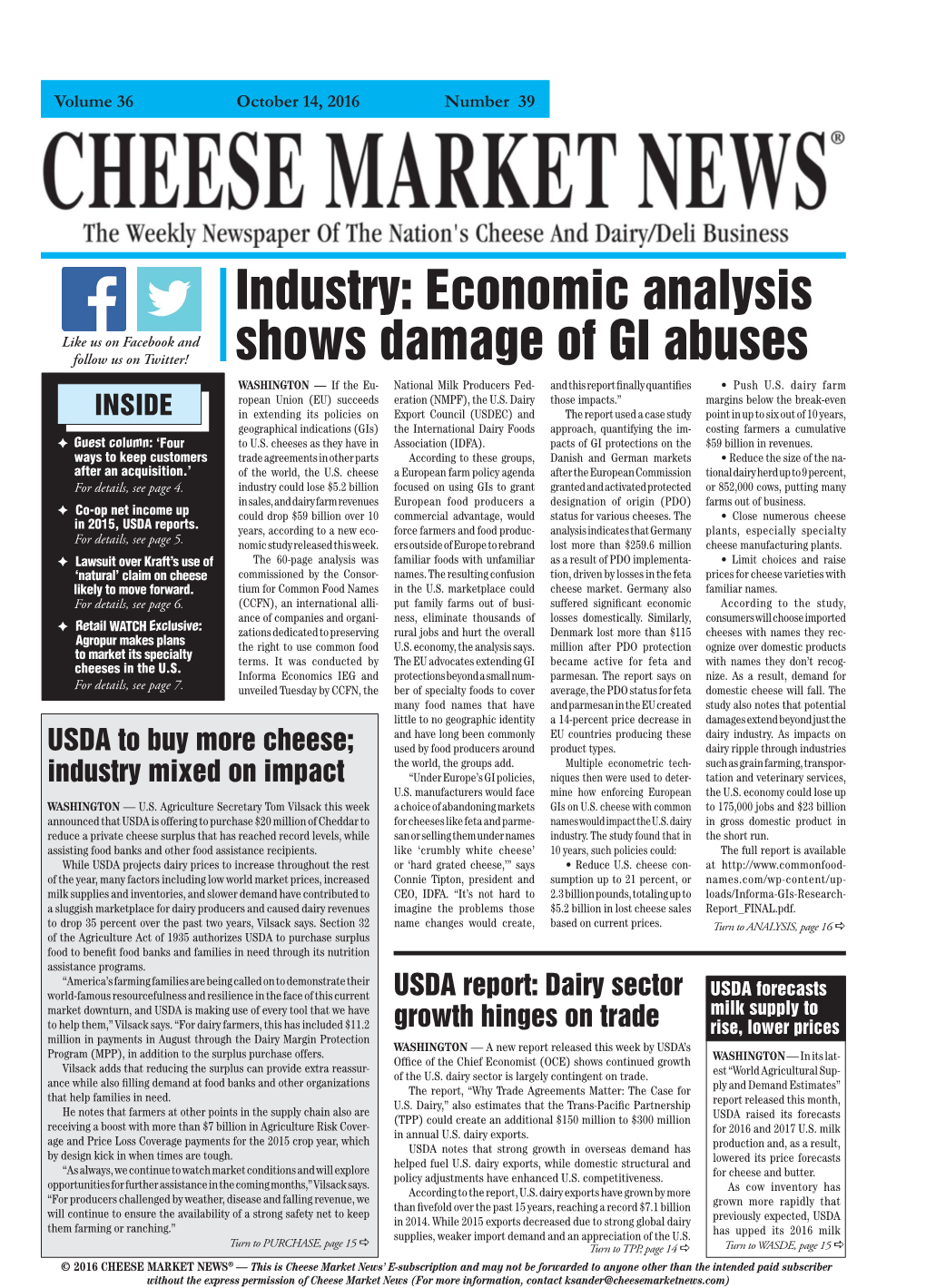 Industry: Economic Analysis Shows Damage of GI Abuses