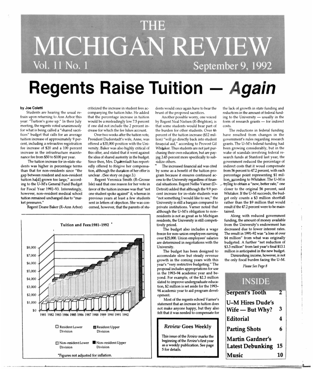 Regents Raise Tuition