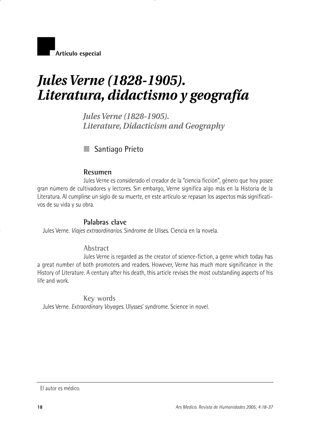 Jules Verne (1828-1905). Literatura, Didactismo Y Geografía