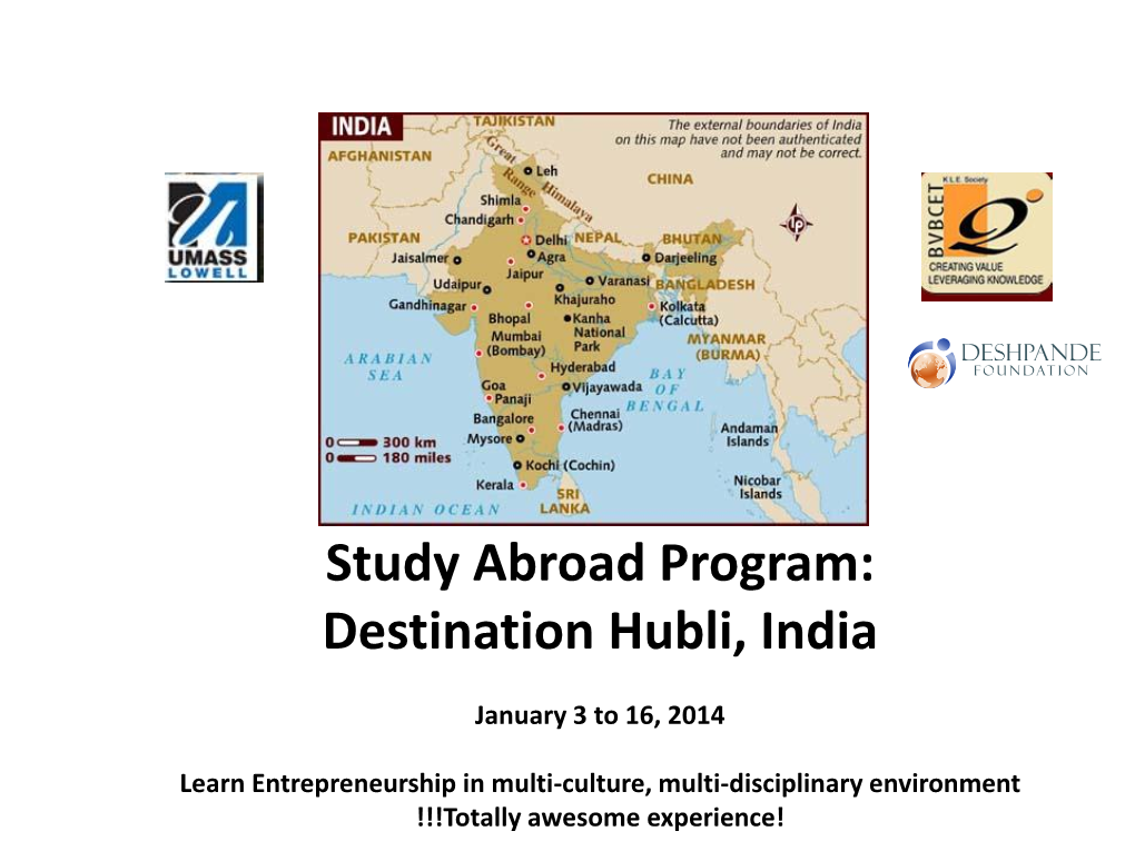 Study Abroad Program: Destination Hubli, India