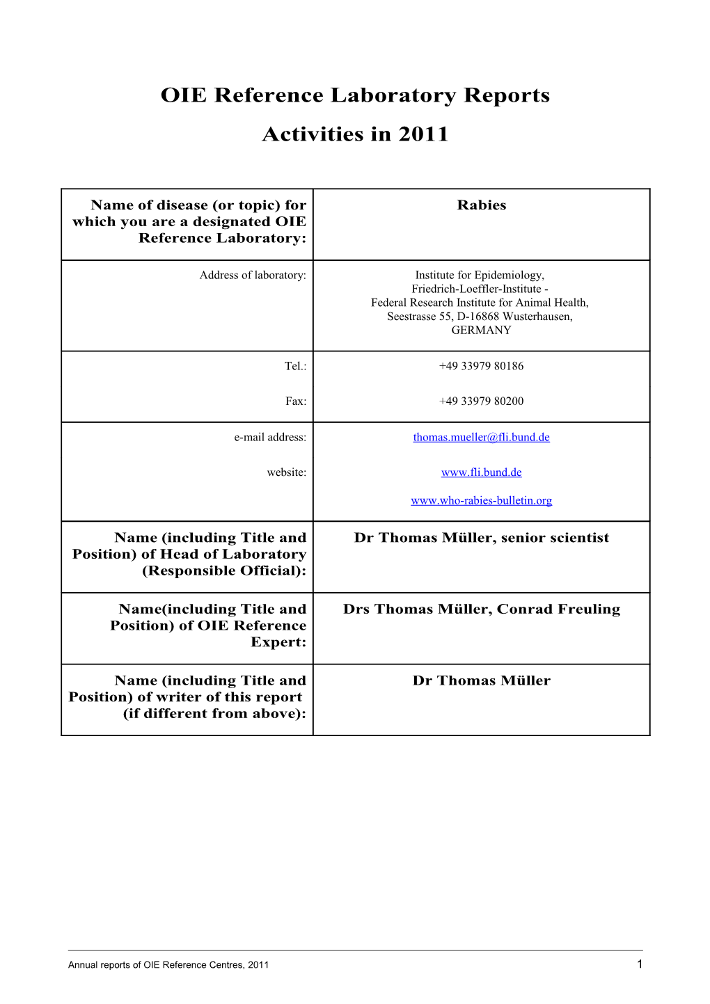 OIE Reference Laboratory Reports s15