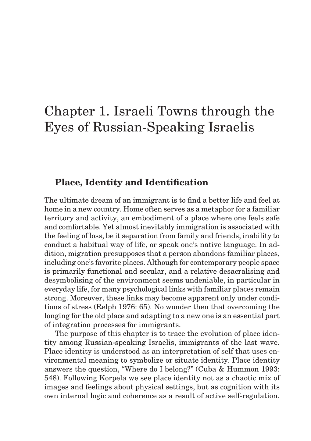 Chapter 1. Israeli Towns Through the Eyes of Russian-Speaking Israelis