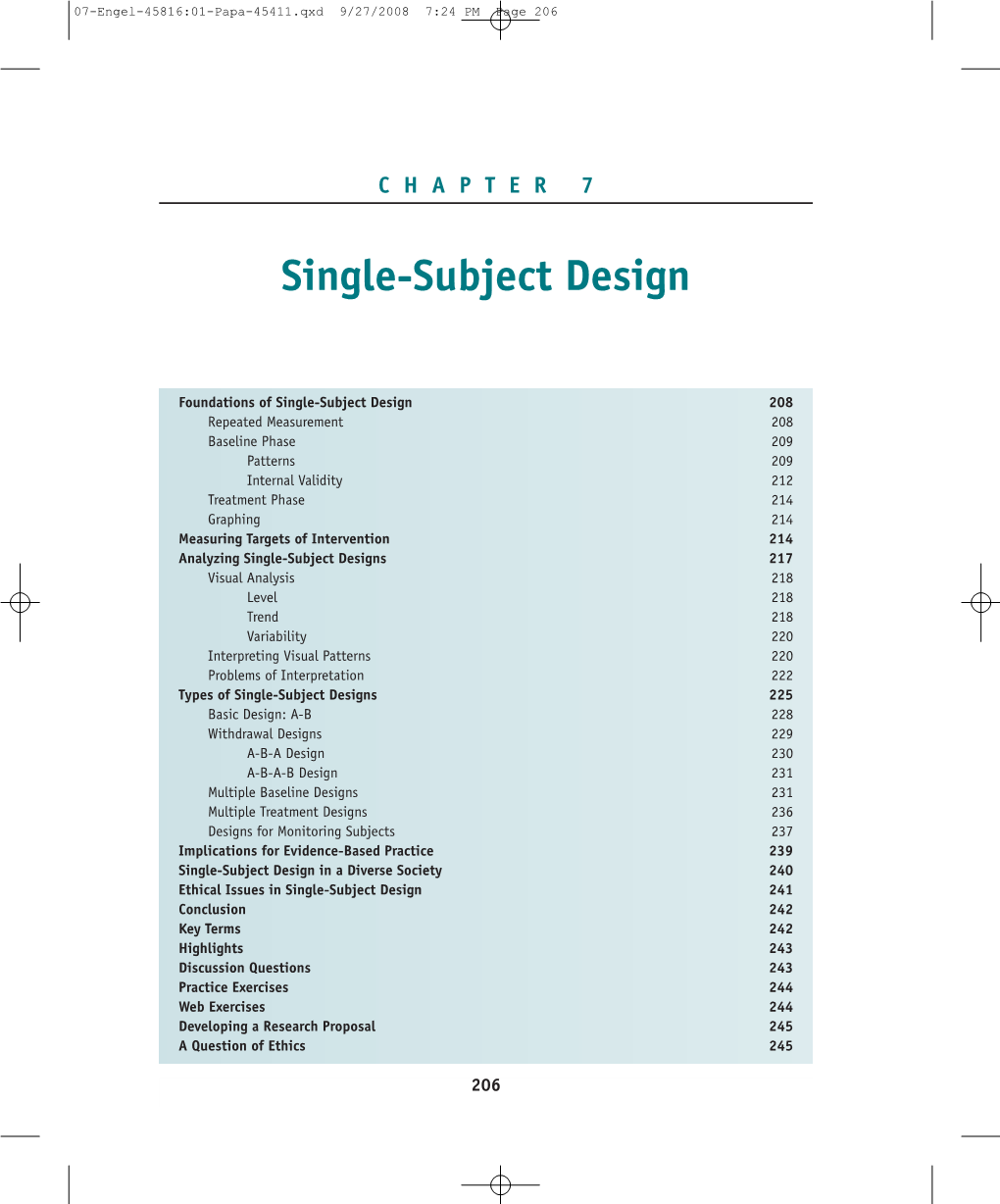 Single-Subject Design
