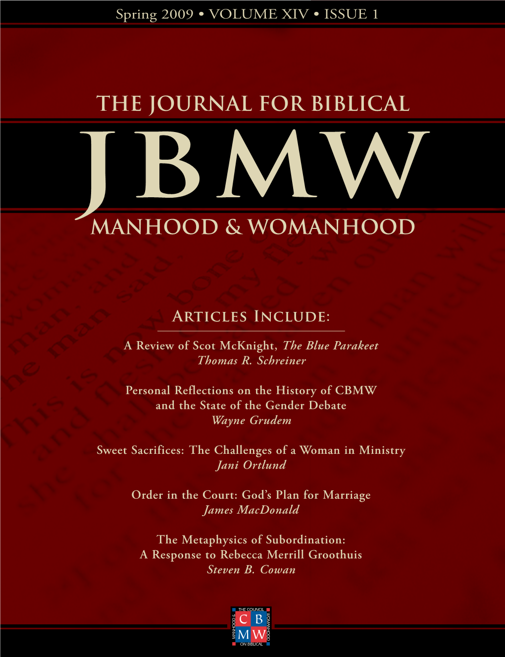 The Journal for Biblical Manhood & Womanhood