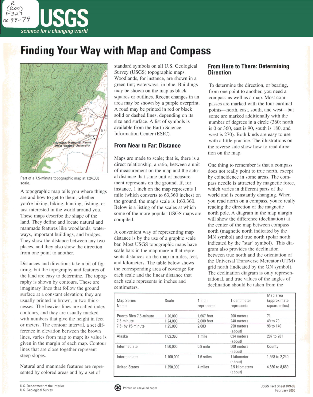 Finding Your Way with Map and Compass