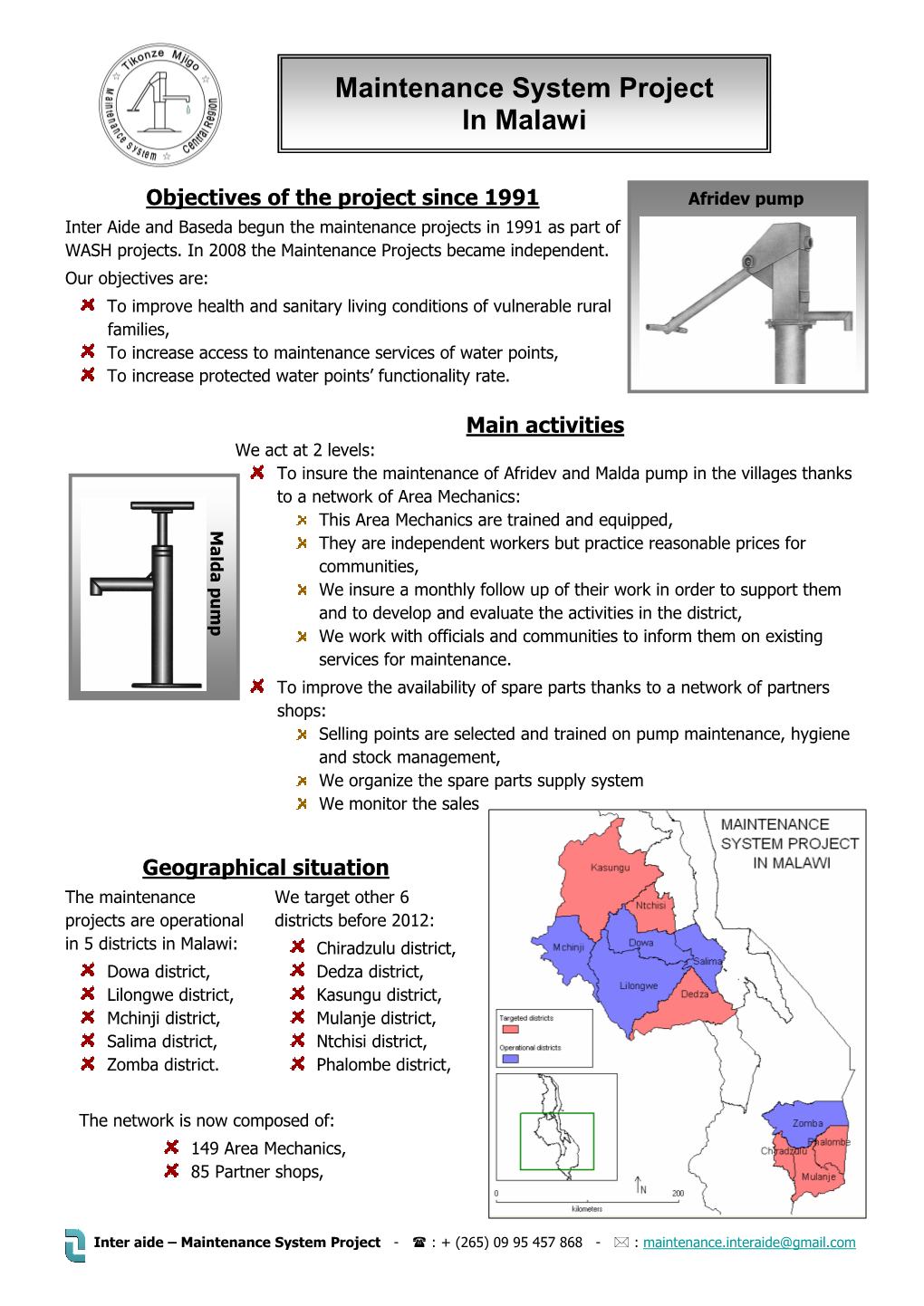 Maintenance System Project in Malawi