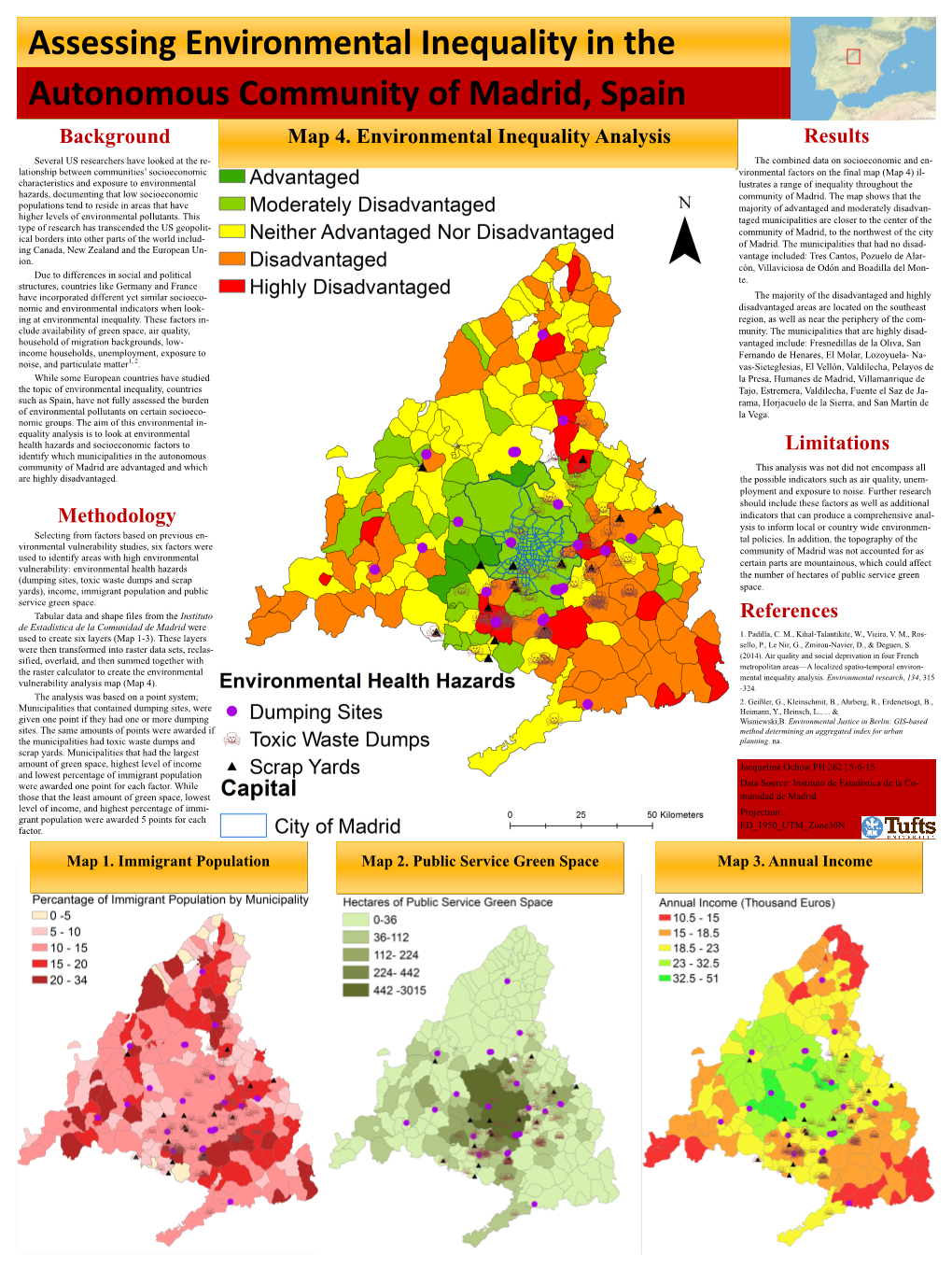 Assessing Environmental Inequality in the Autonomous Community of Madrid, Spain Background Map 4