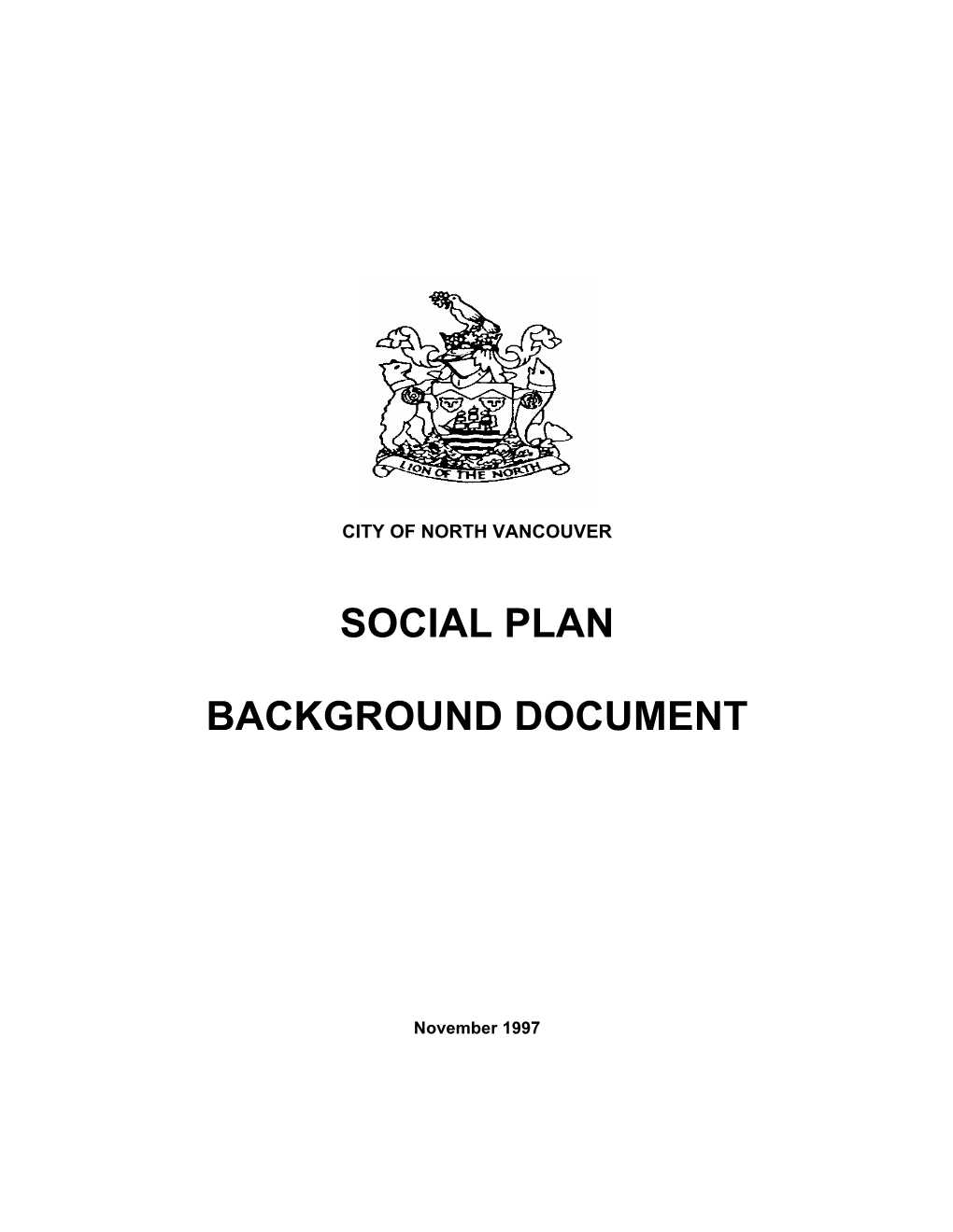 Social Plan Background Document