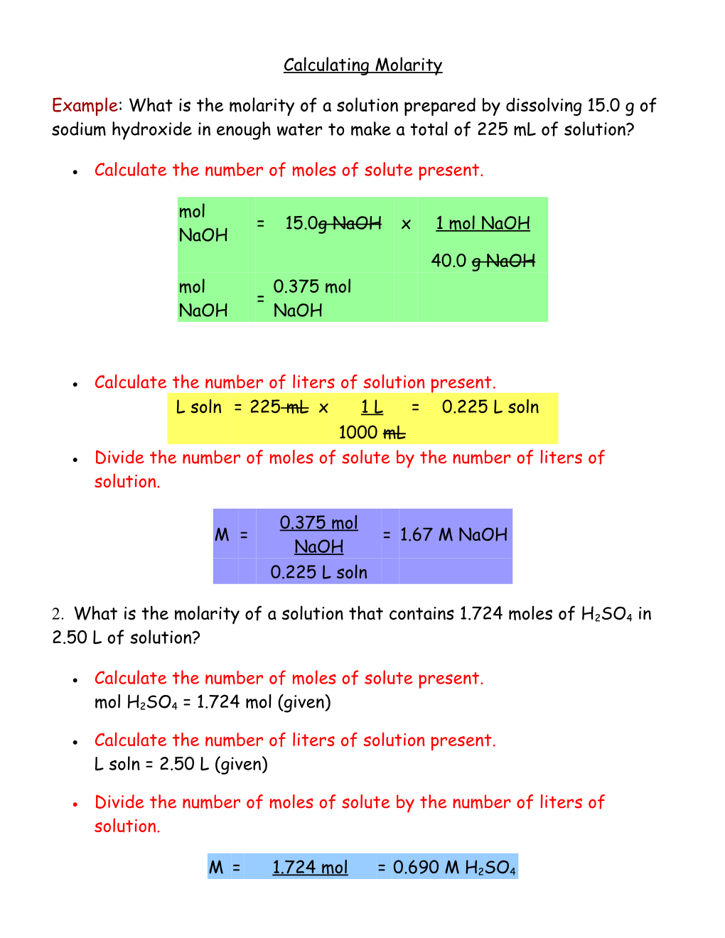 Calculate the Number of Moles of Solute Present