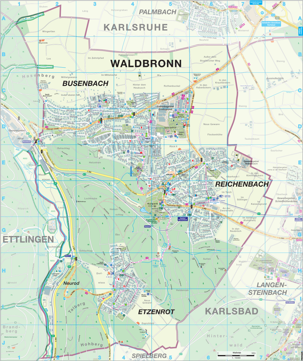 Ortsplan Waldbronn