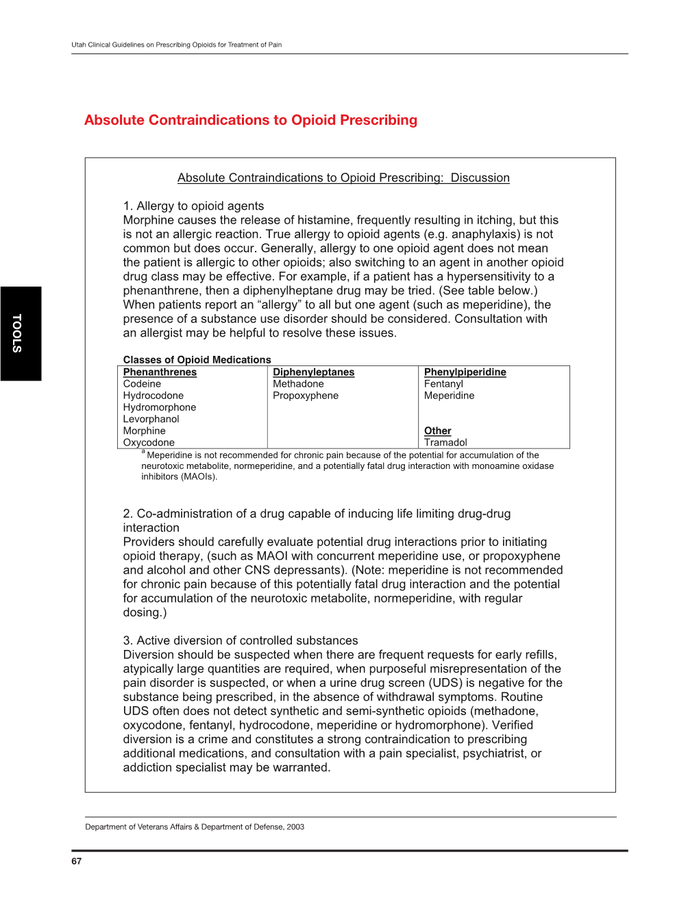 Absolute Contraindications to Opioid Prescribing Absolute Contraindications to Opioid Prescribing