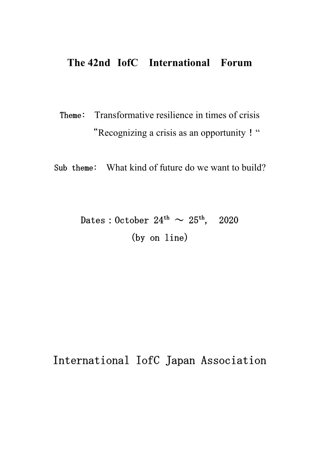 International Iofc Japan Association