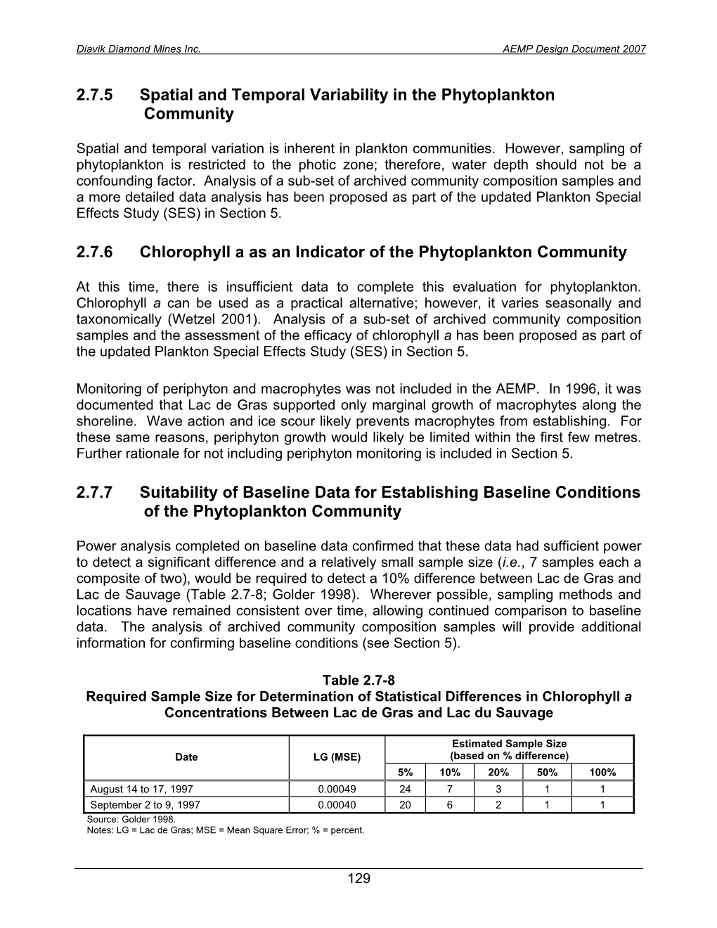 2.7.5 Spatial and Temporal Variability in the Phytoplankton Community