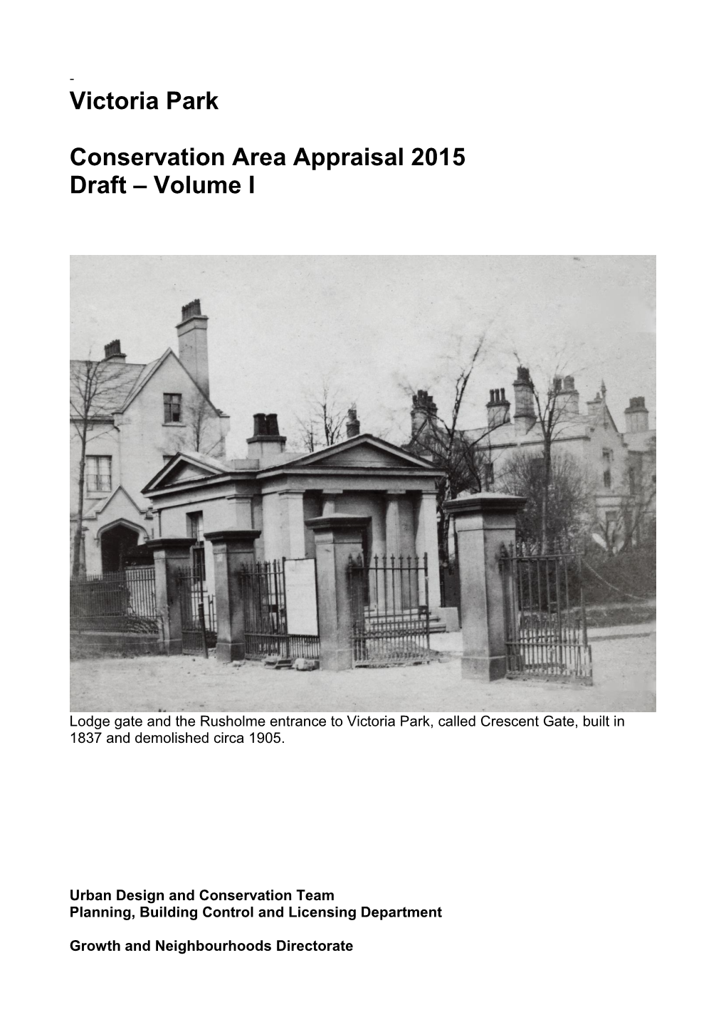 Victoria Park Conservation Area Appraisal 2015