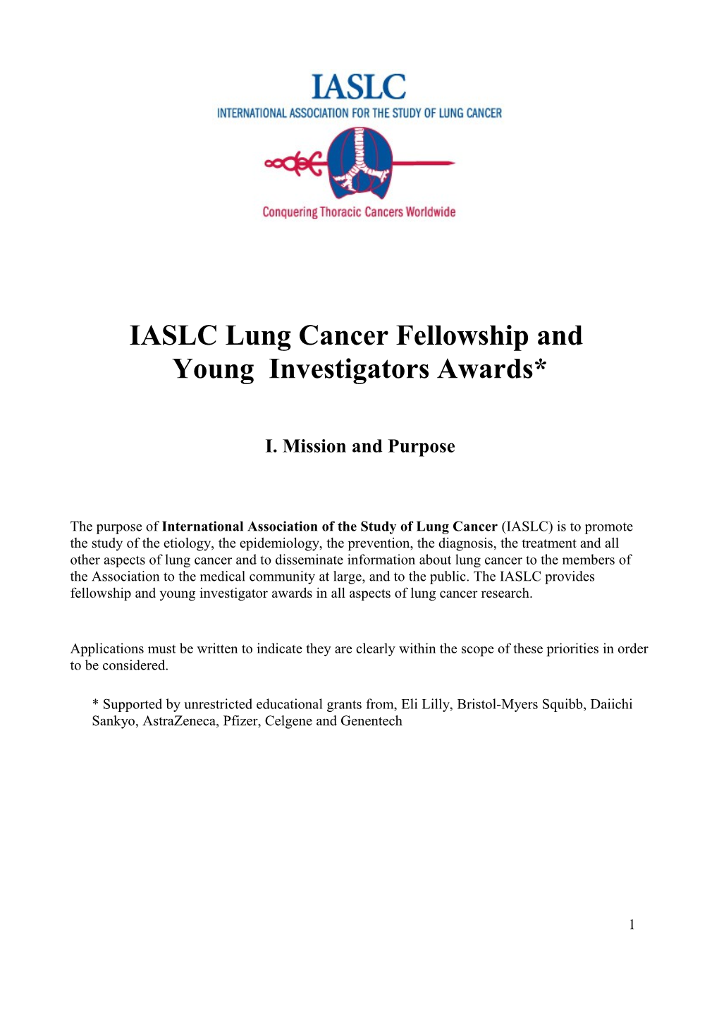 IASLC Lung Cancer Fellowship And