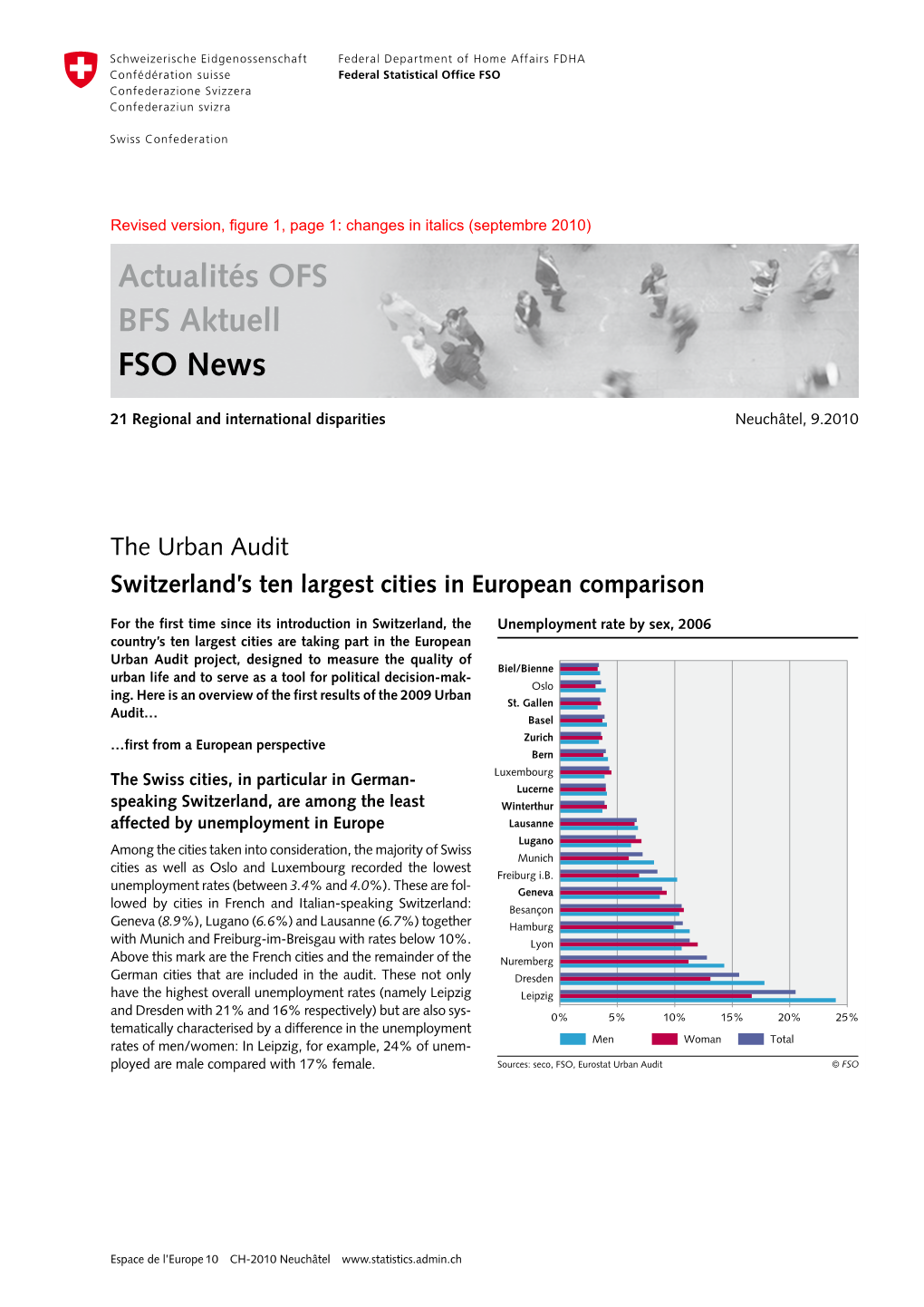 Actualités OFS BFS Aktuell FSO News