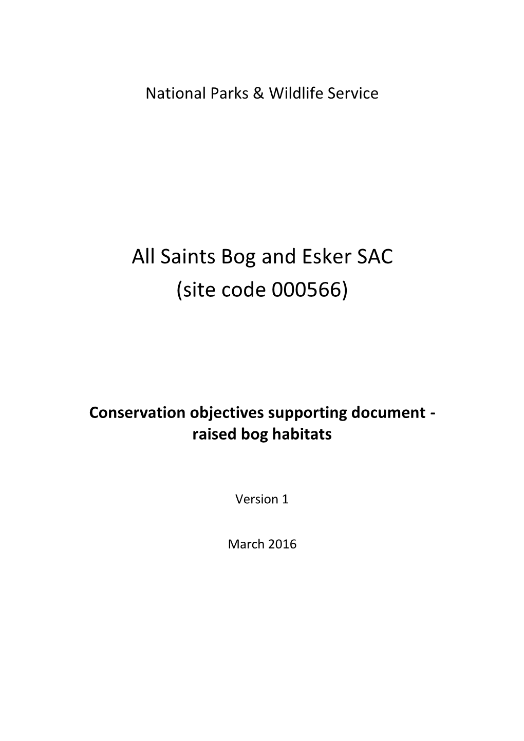 Saints Bog and Esker SAC (Site Code 000566)