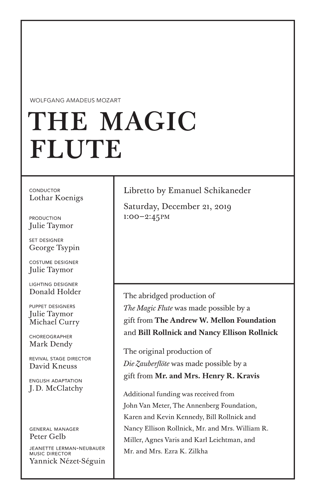 The Magic Flute