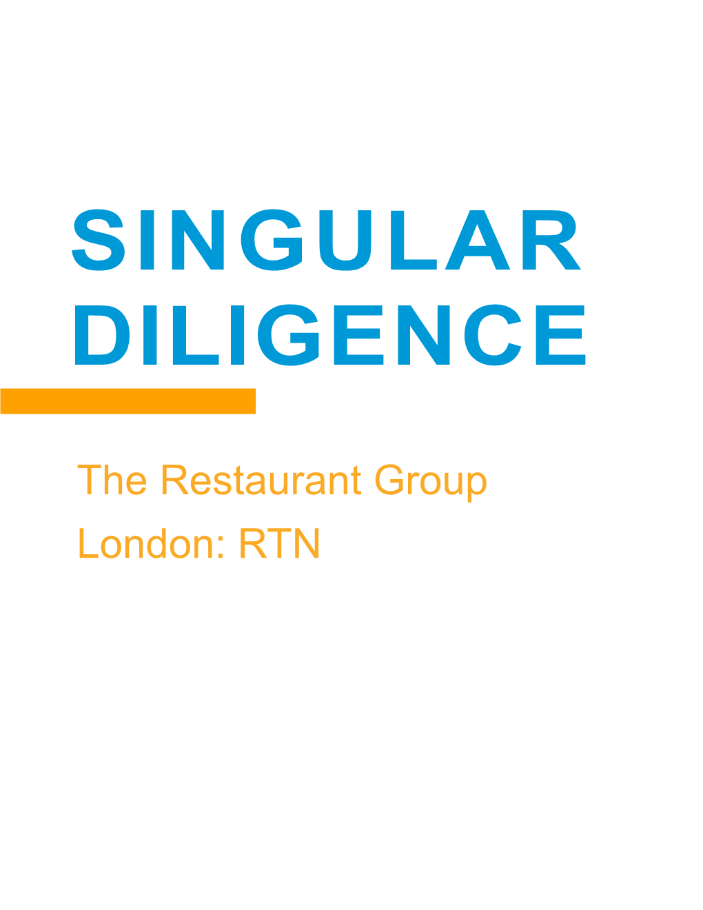 The Restaurant Group London: RTN EBITDA EBIT