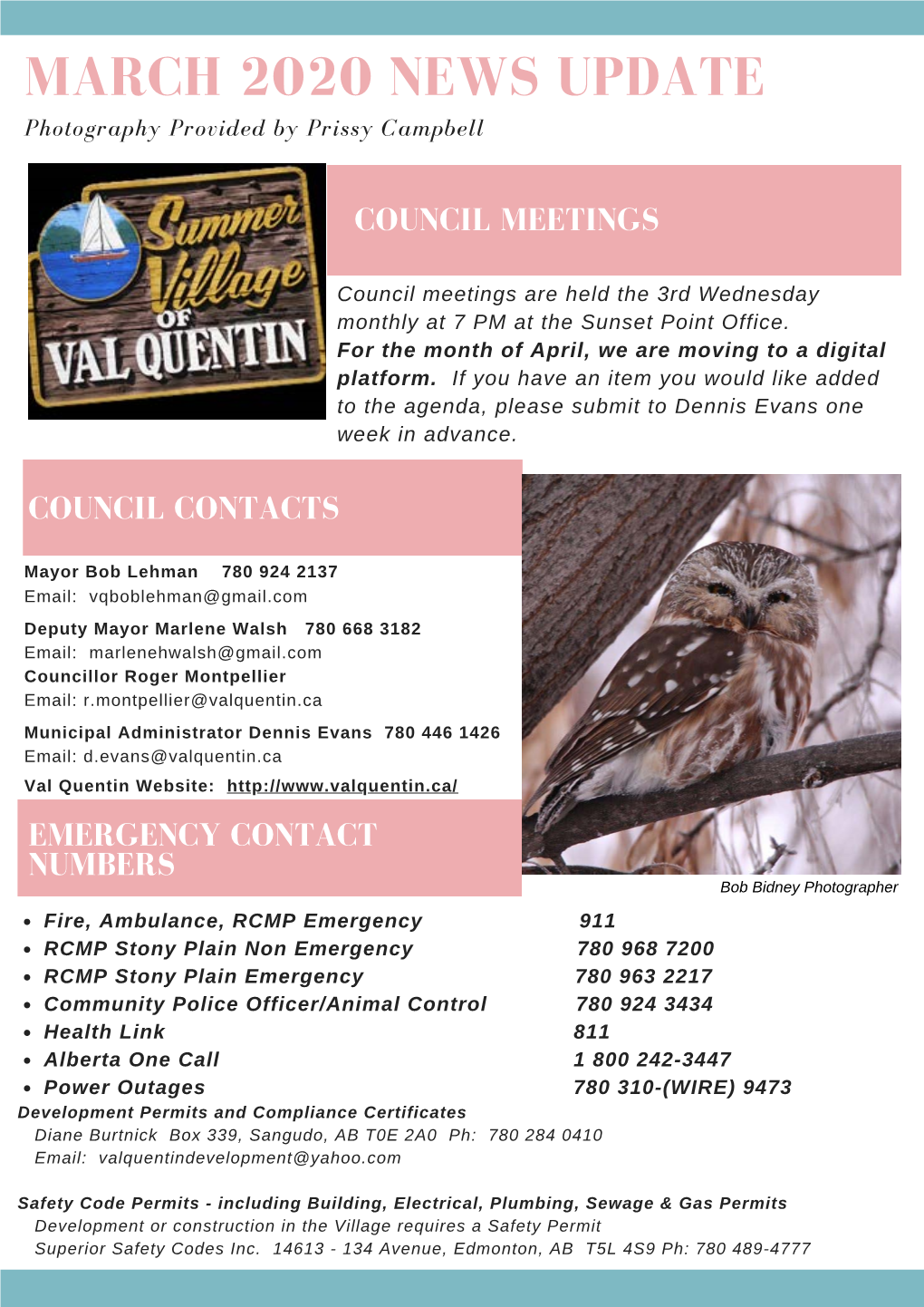 Val Quentin Newsletter 2020