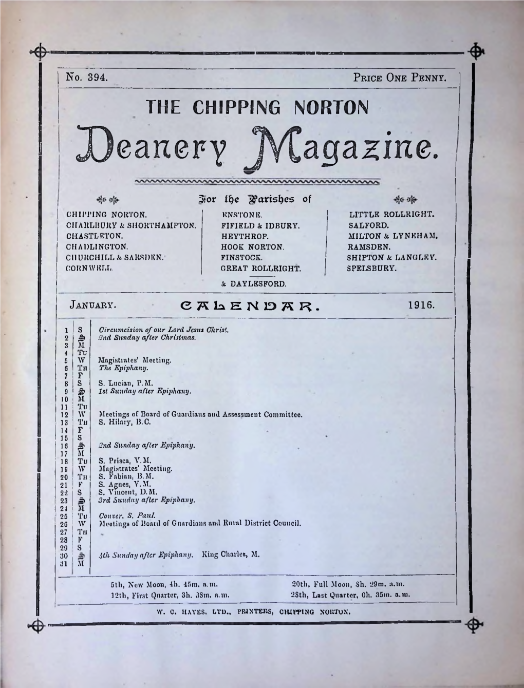 THE CHIPPING NORTON Deanery Jycagazine