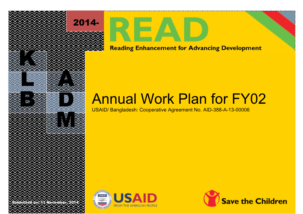 Annual Work Plan for FY02