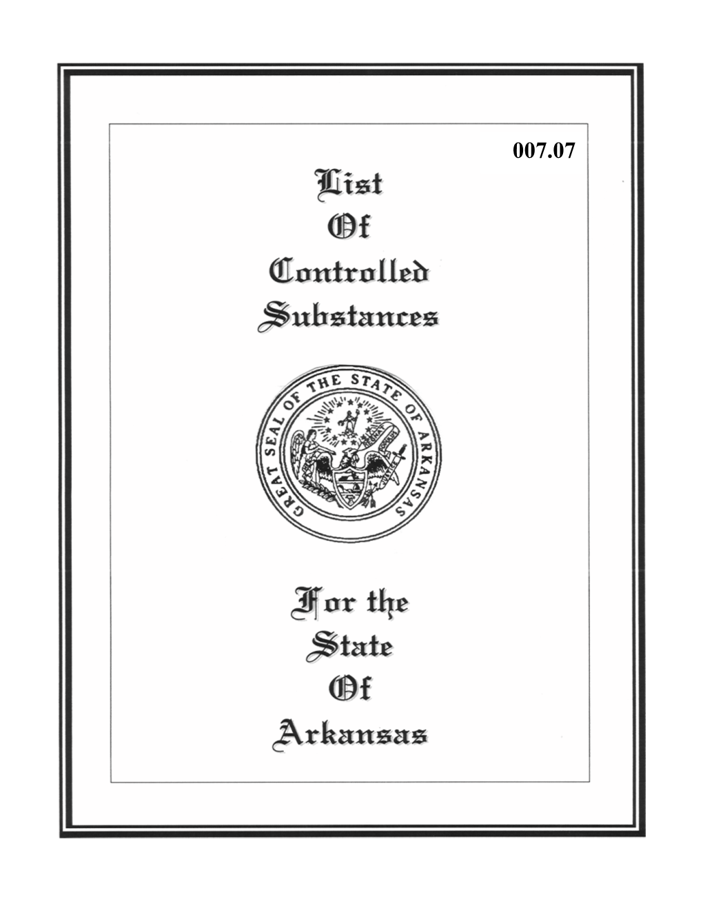 List of Controlled Substances of the State