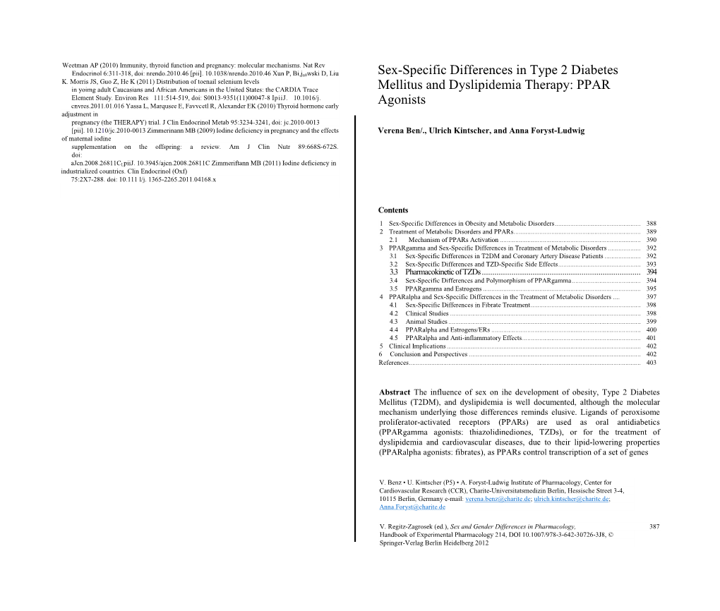 PPAR Agonists, the 2008), and Fatty Acid Translocase/CD36 (Kiens Et Al