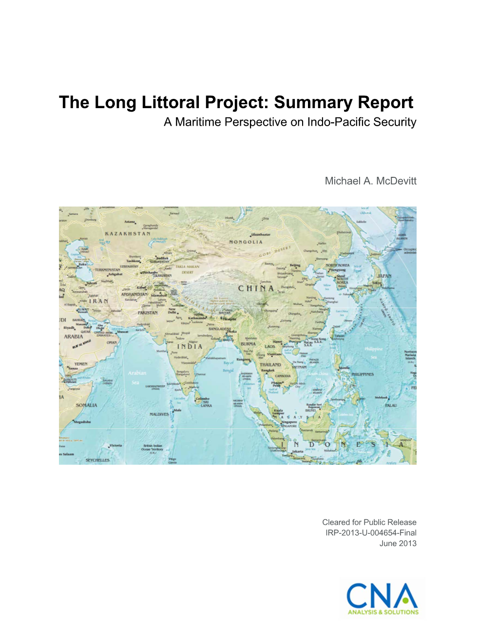 The Long Littoral Project: Summary Report a Maritime Perspective on Indo-Pacific Security