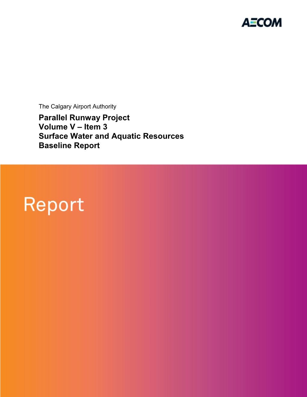 Surface Water and Aquatic Resources Baseline Report