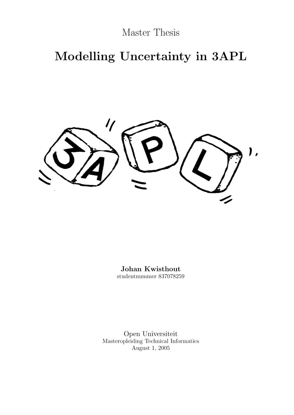 Modelling Uncertainty in 3APL