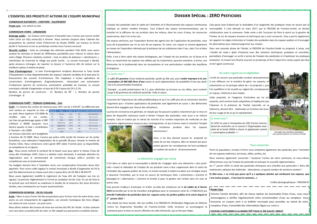 Dossier Spécial : ZERO Pesticides