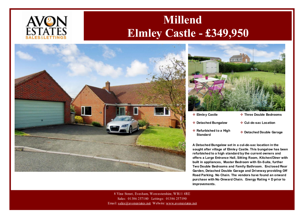 Millend Elmley Castle - £349,950