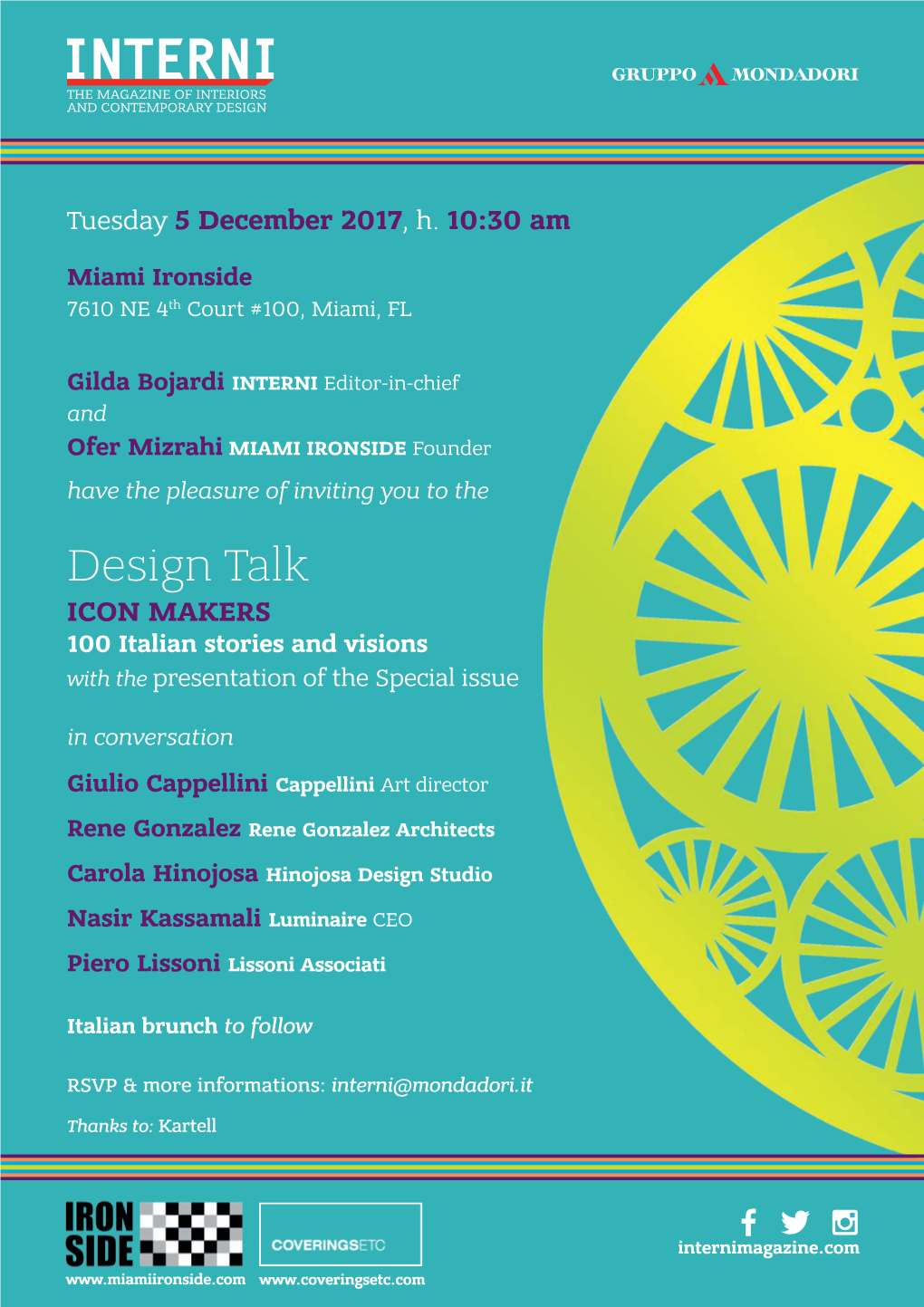 Design Talk ICON MAKERS 100 Italian Stories and Visions with the Presentation of the Special Issue