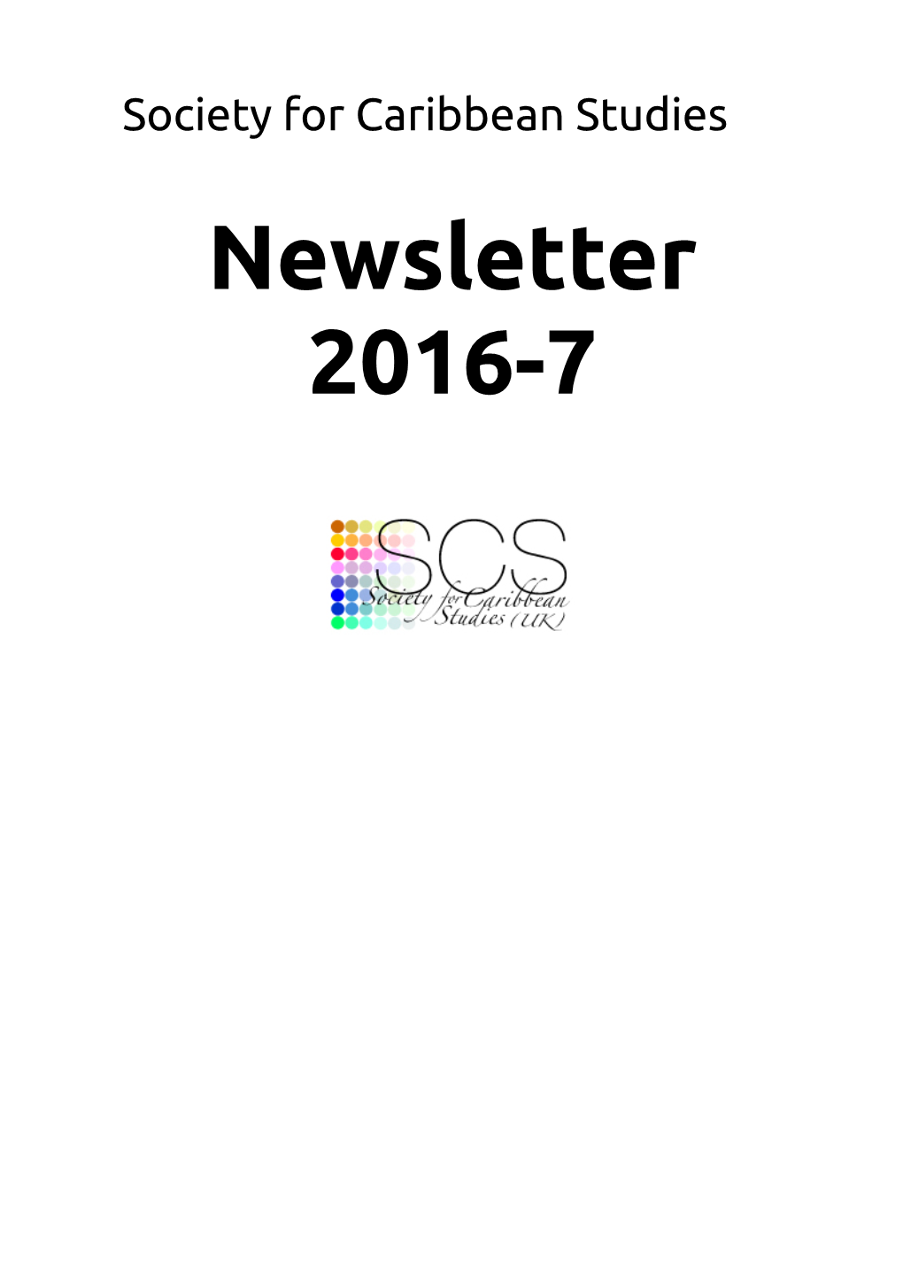 Newsletter 2016-7 Table of Contents Call for Papers 2017