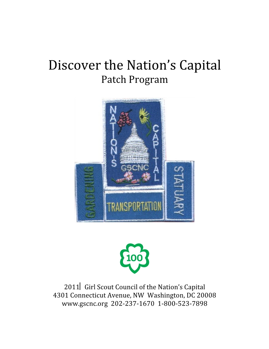 Discover the Nation's Capital Patch Program