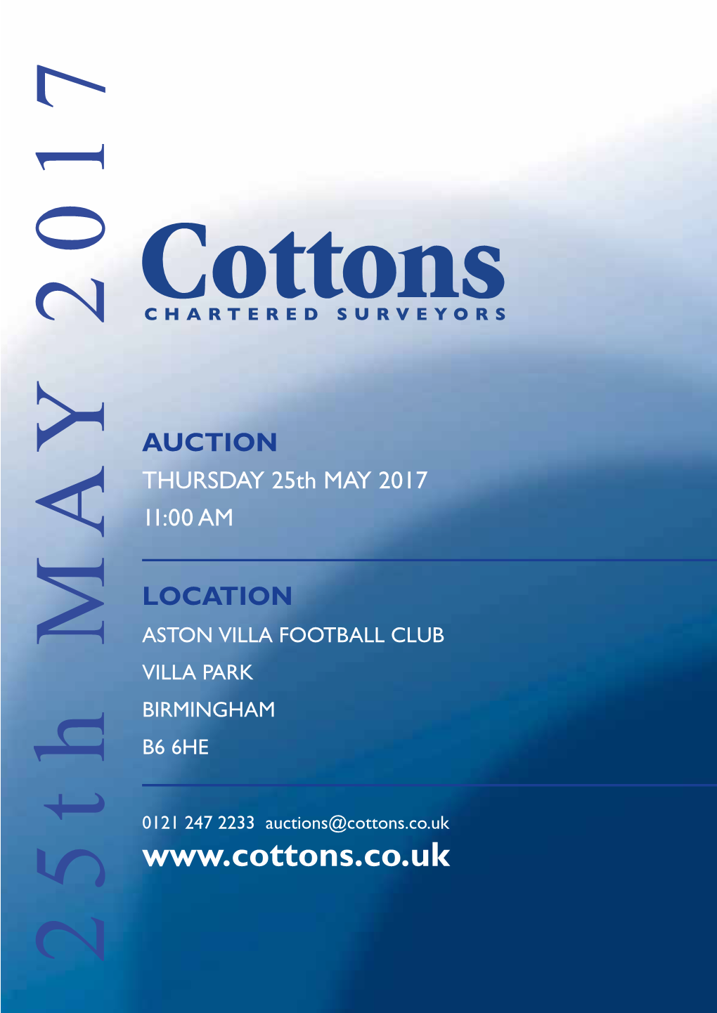 AUCTION THURSDAY 25Th MAY 2017 11:00 AM