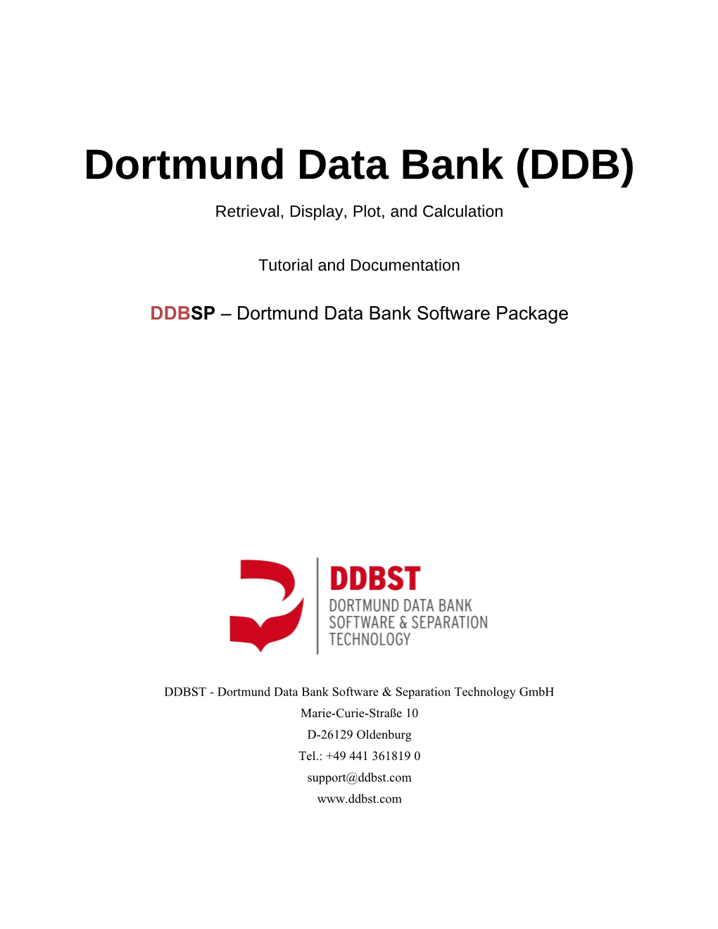 Dortmund Data Bank (DDB) Retrieval, Display, Plot, and Calculation