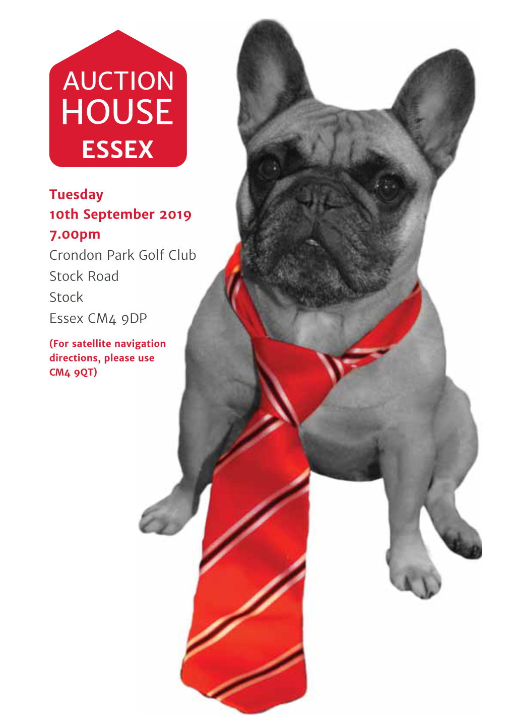 Tuesday 10Th September 2019 7.00Pm Crondon Park Golf Club Stock Road Stock Essex CM4 9DP