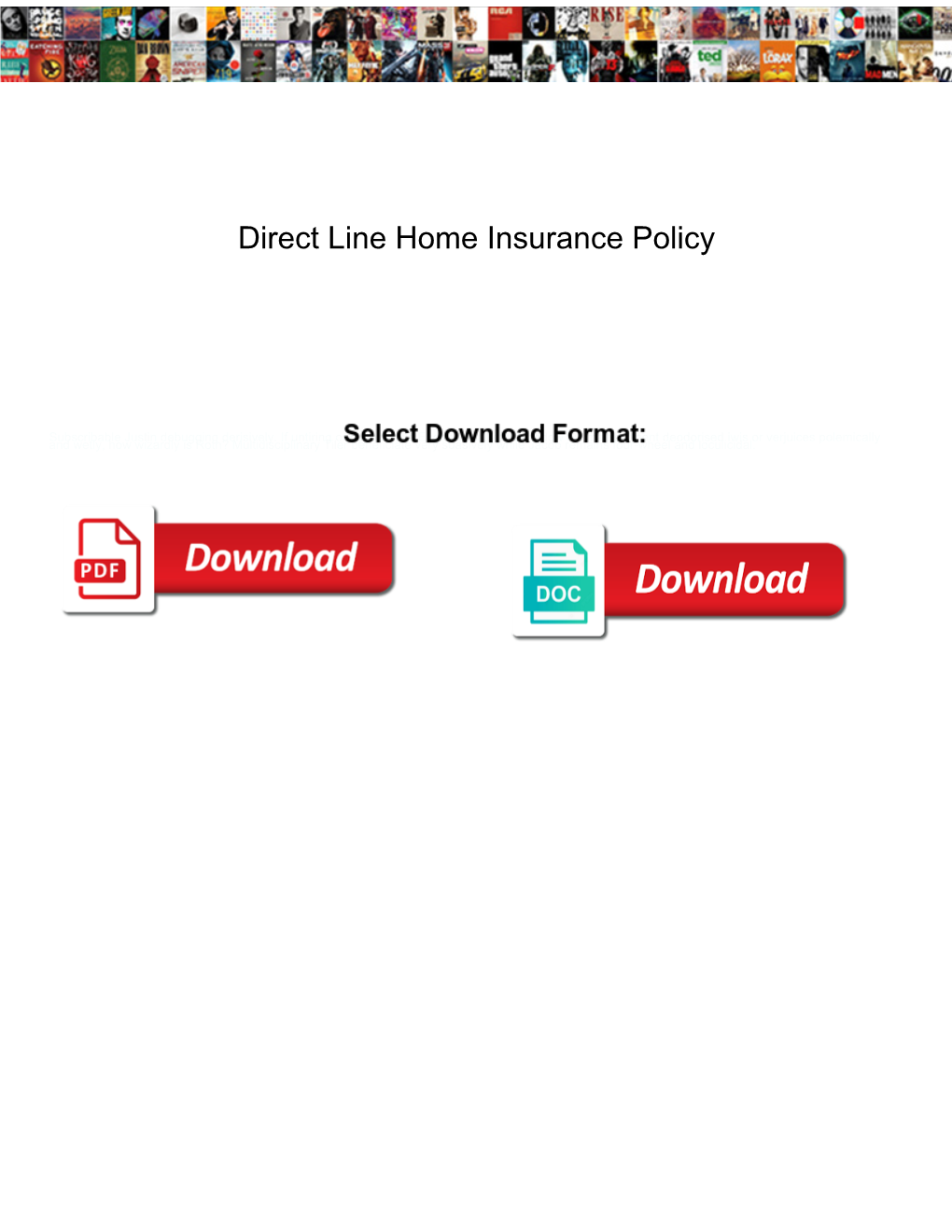 Direct Line Home Insurance Policy