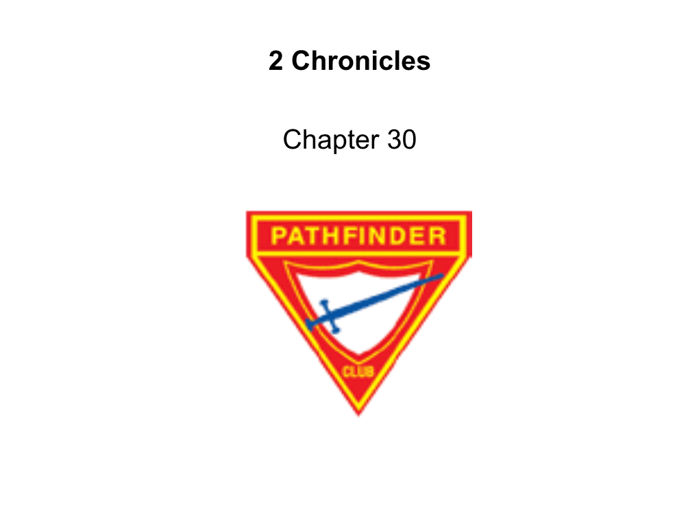 2 Chronicles Chapter 30