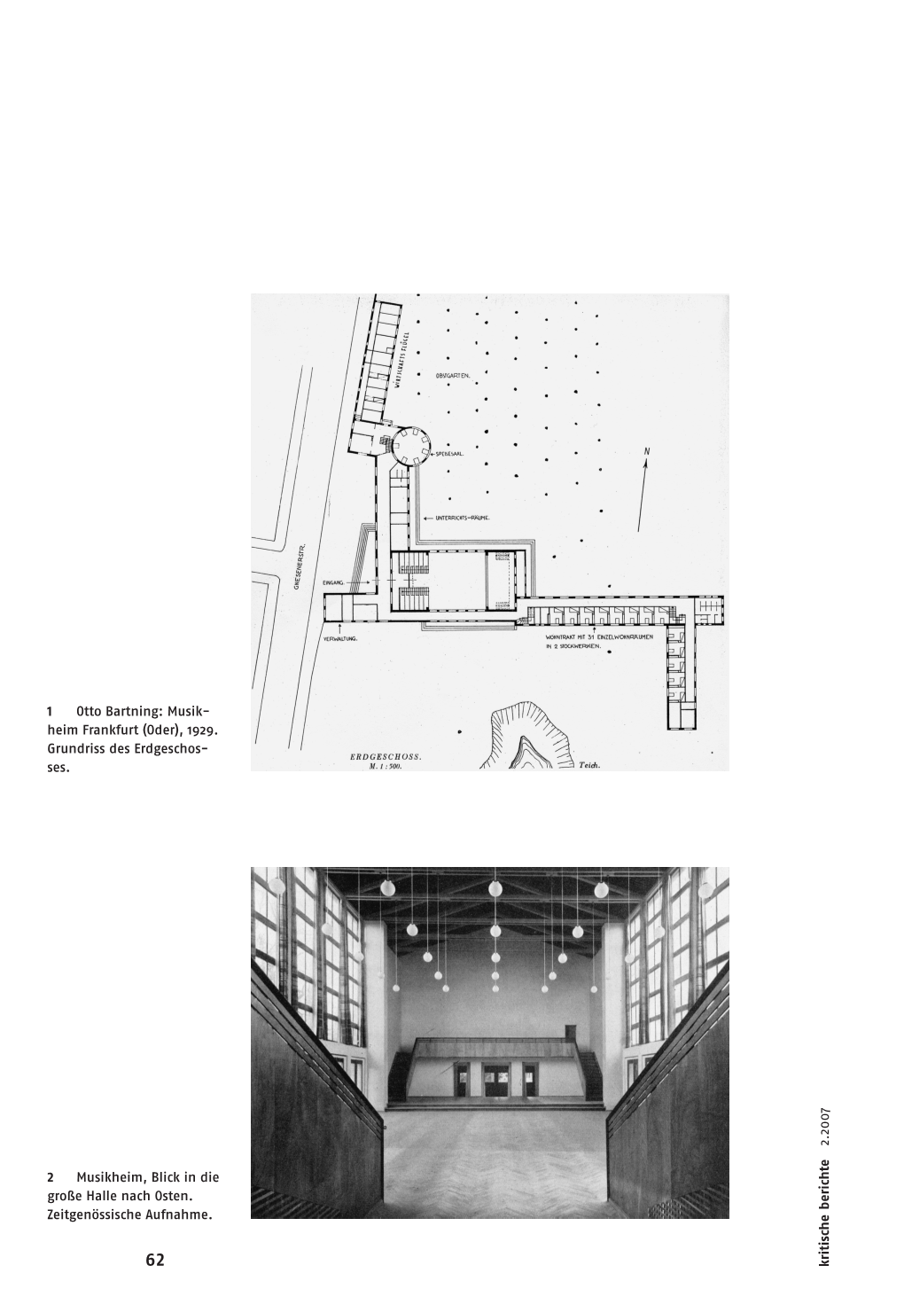 Kritische B Erich Te 2.200 7 1 Otto Bartning: Musik- Heim Frankfurt