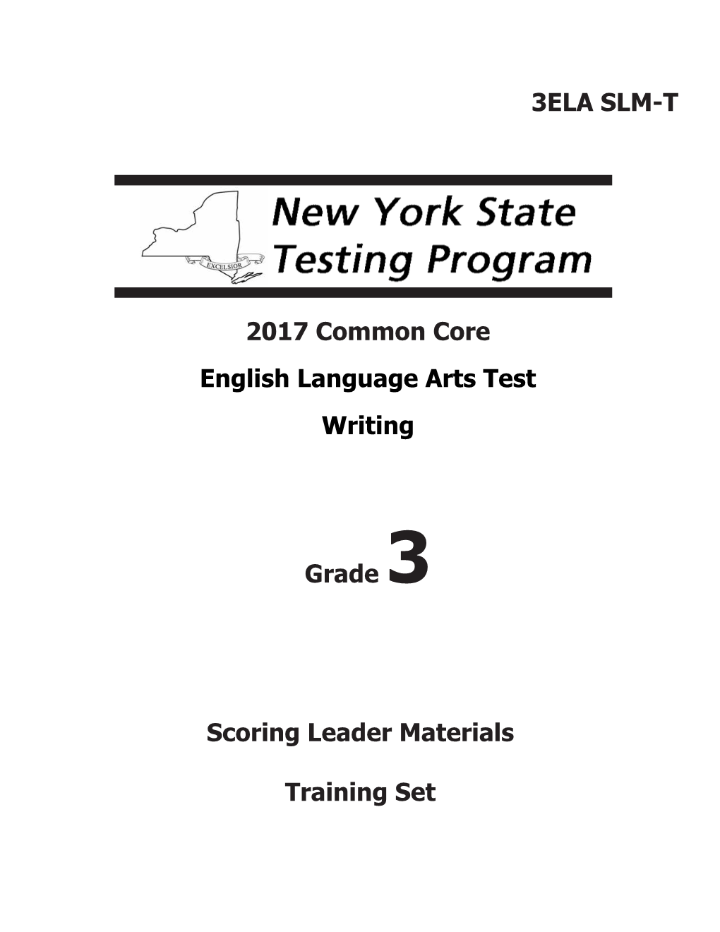 2017 Grade 3 English Language Arts Test Scoring Materials