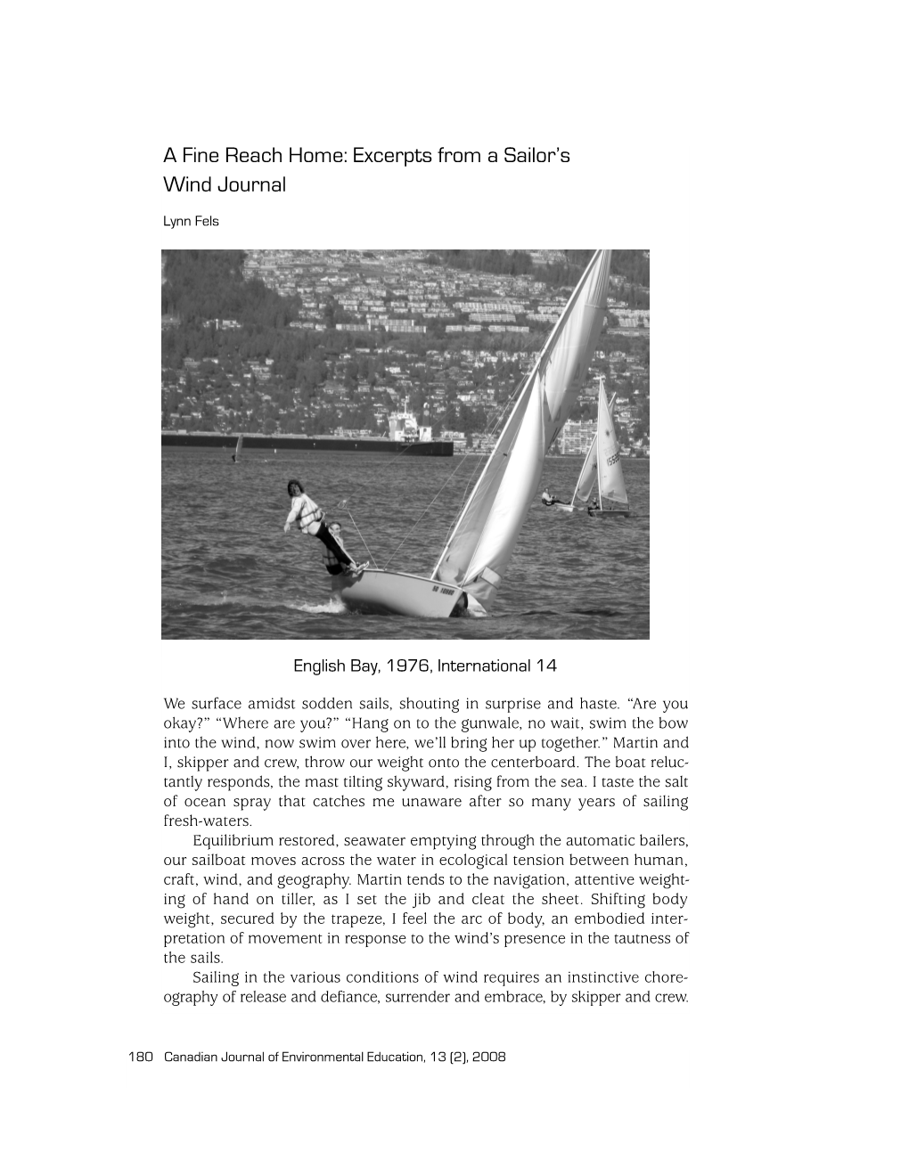 A Fine Reach Home: Excerpts from a Sailor's Wind Journal