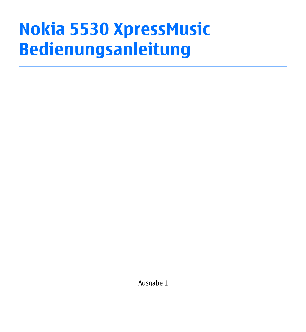 Bedienungsanleitung Nokia 5530 Xpressmusic
